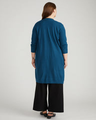 Savvy Double Knit Duster - Deep Teal