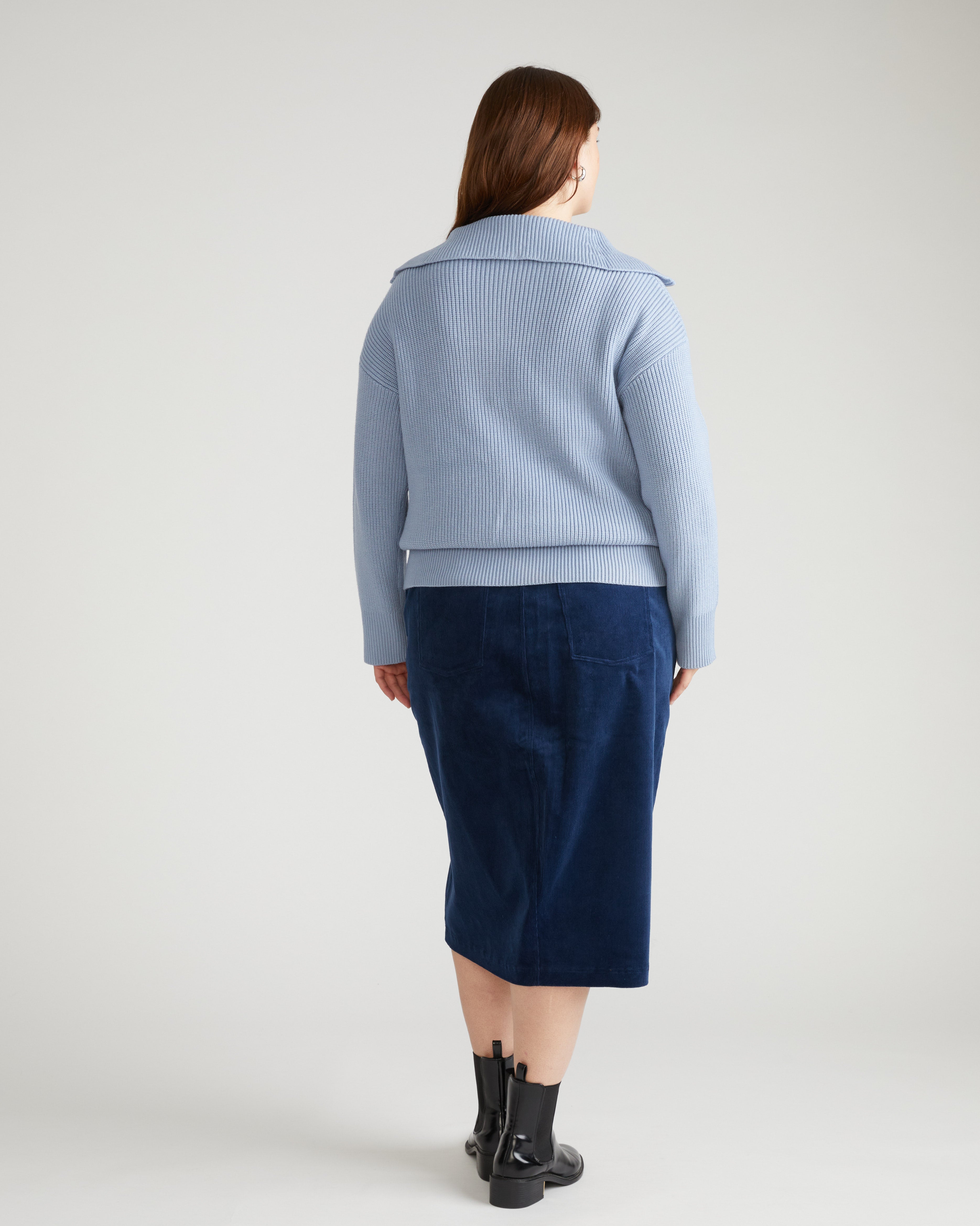 Suzi Corduroy Skirt - Pageant Blue