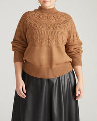 Safiya Cable Knit Sweater - Classic Camel