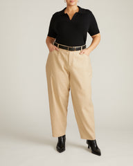 Savvy Fine Knit Short Sleeve Polo Sweater - Black