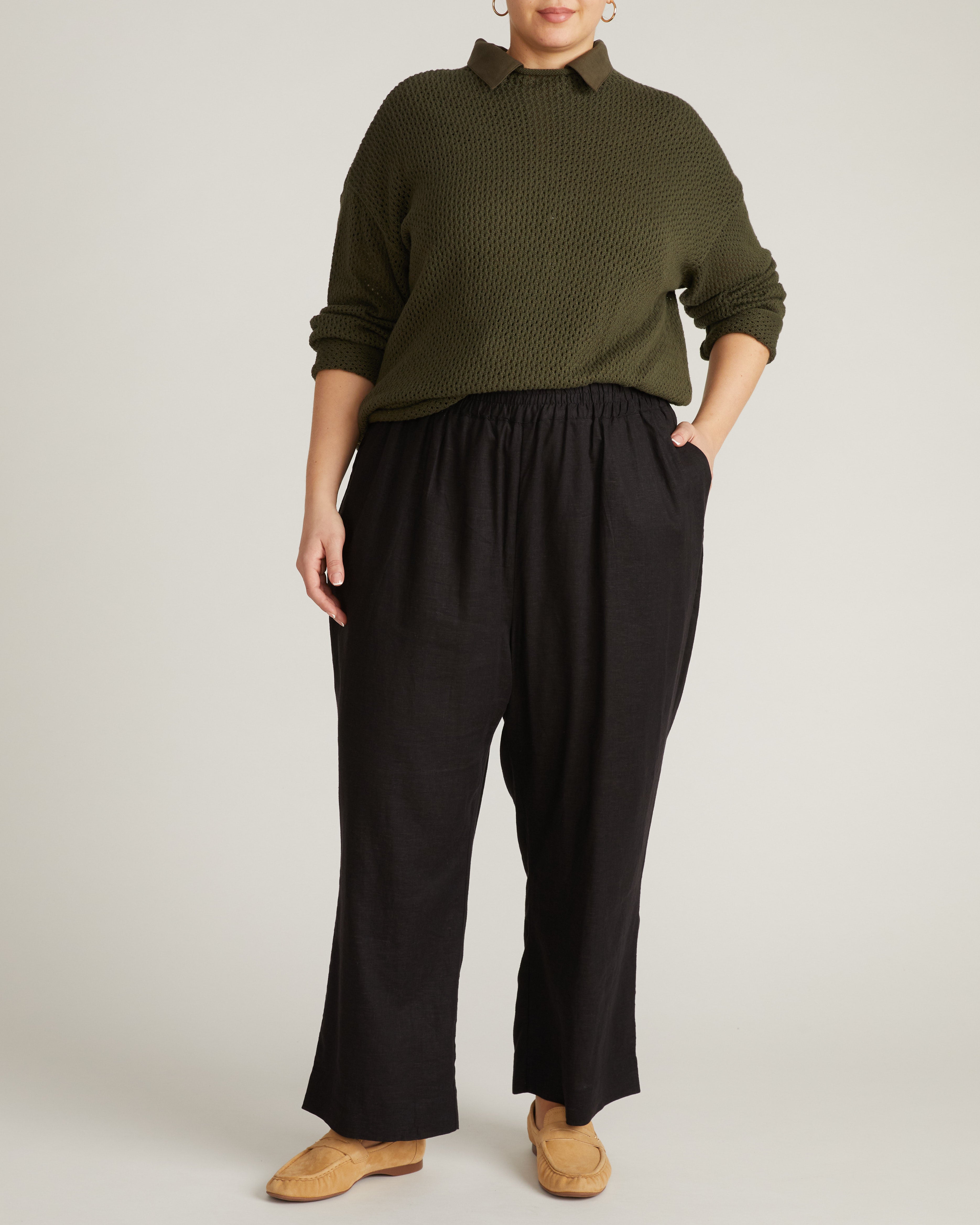 Positano Pointelle Mock Neck Sweater - Camo