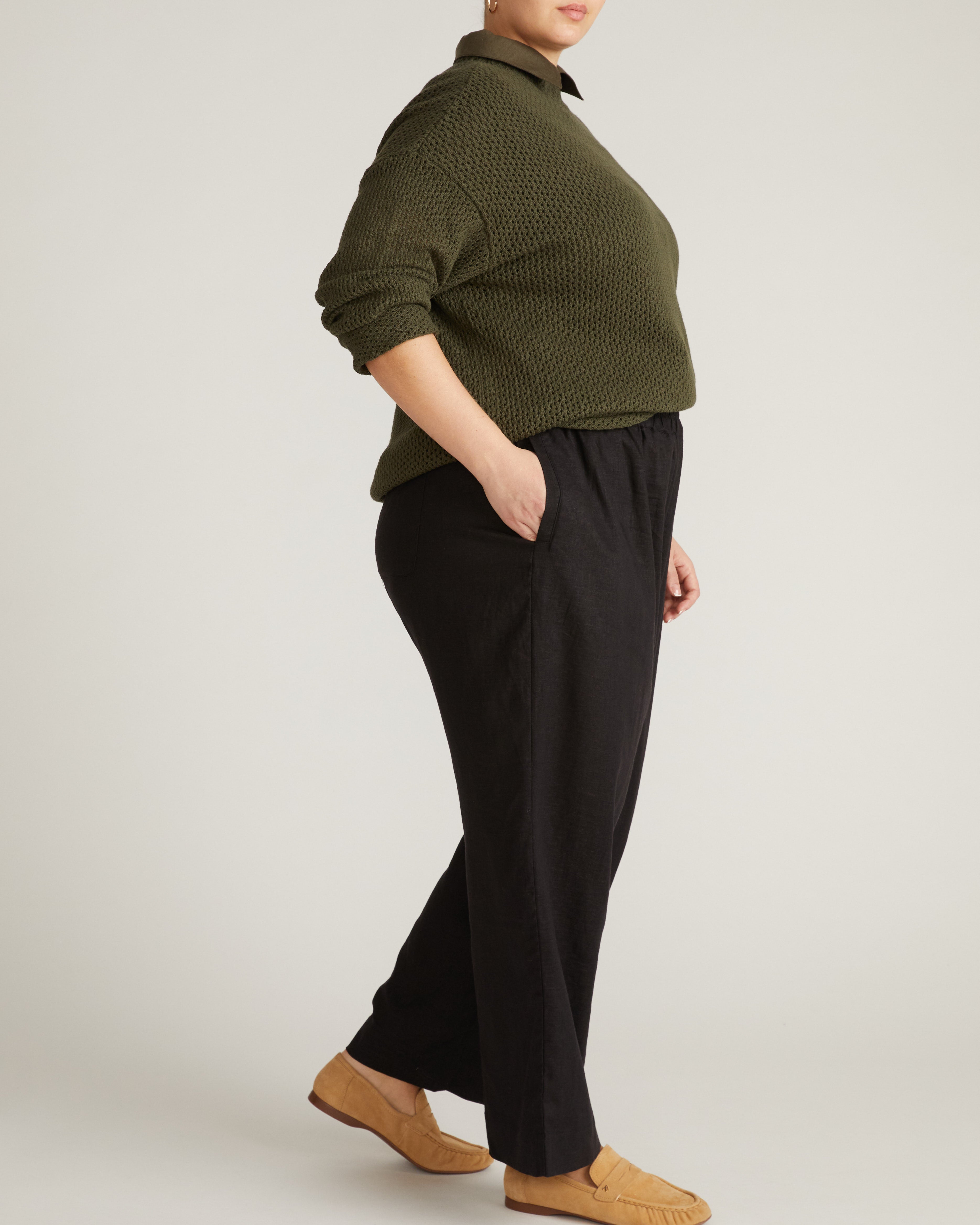 Positano Pointelle Mock Neck Sweater - Camo