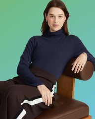 Close Fit Turtleneck - Navy