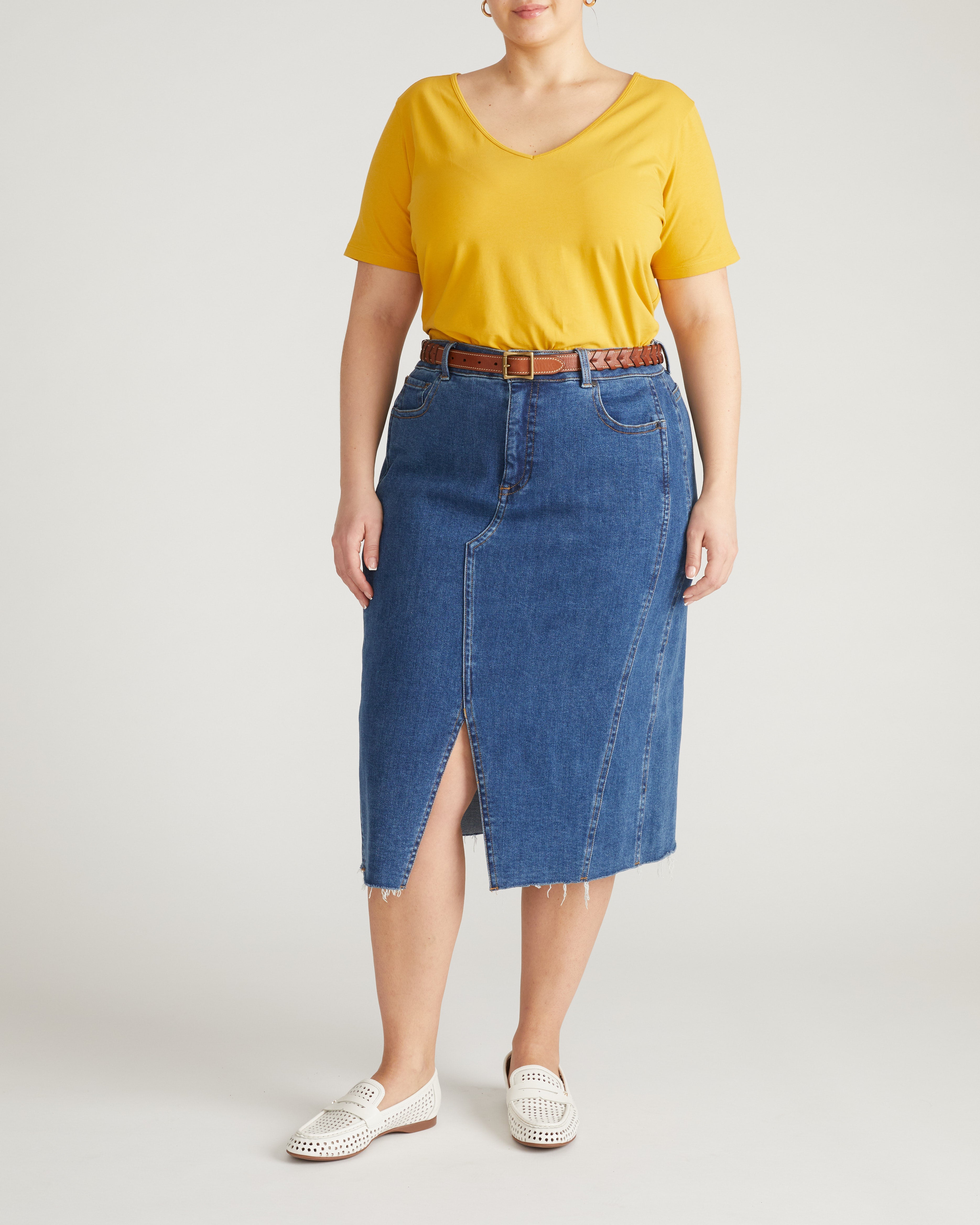 Double V Tee - Goldenrod