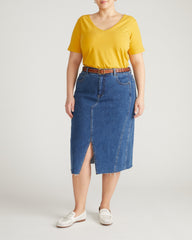 Double V Tee - Goldenrod