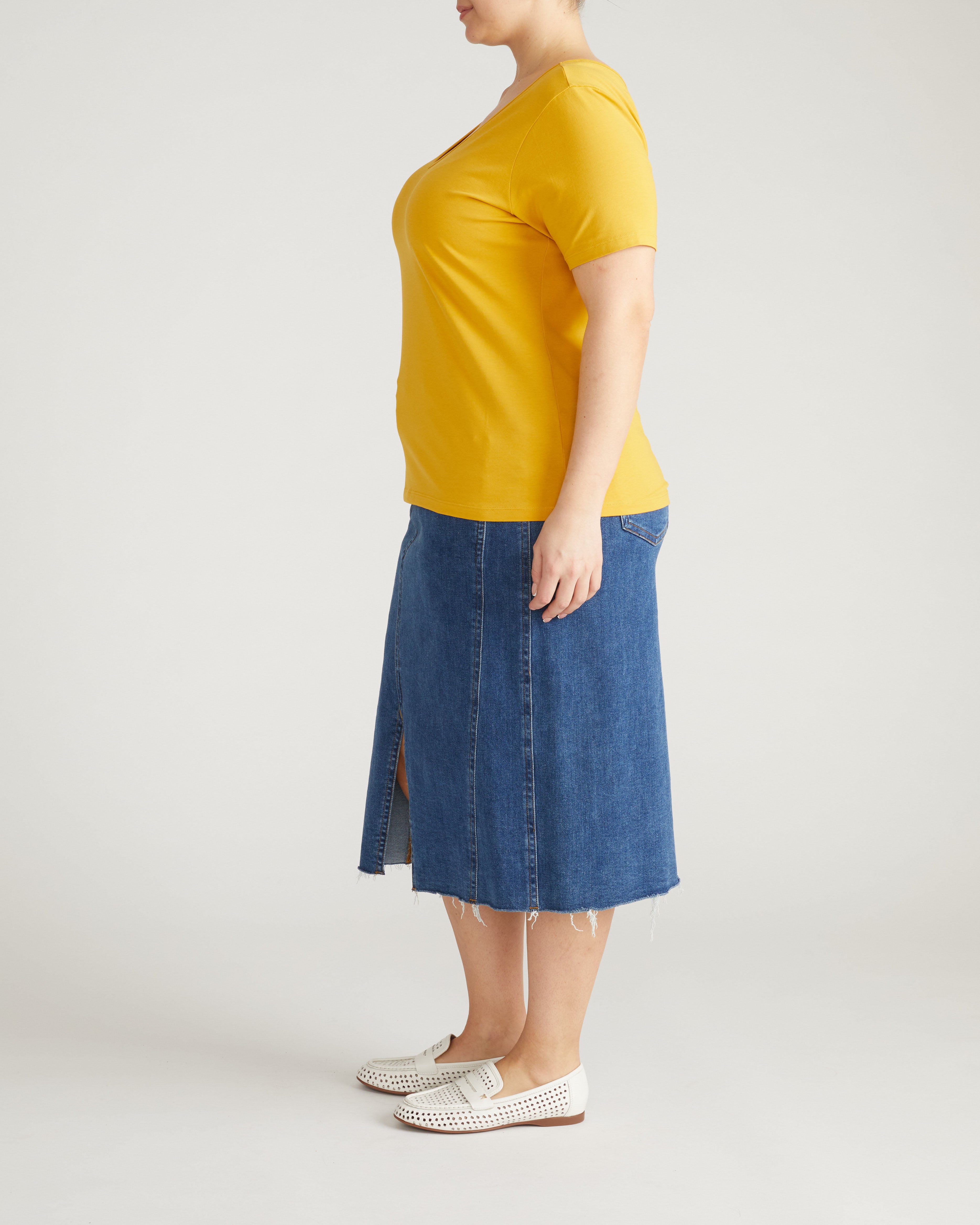Double V Tee - Goldenrod