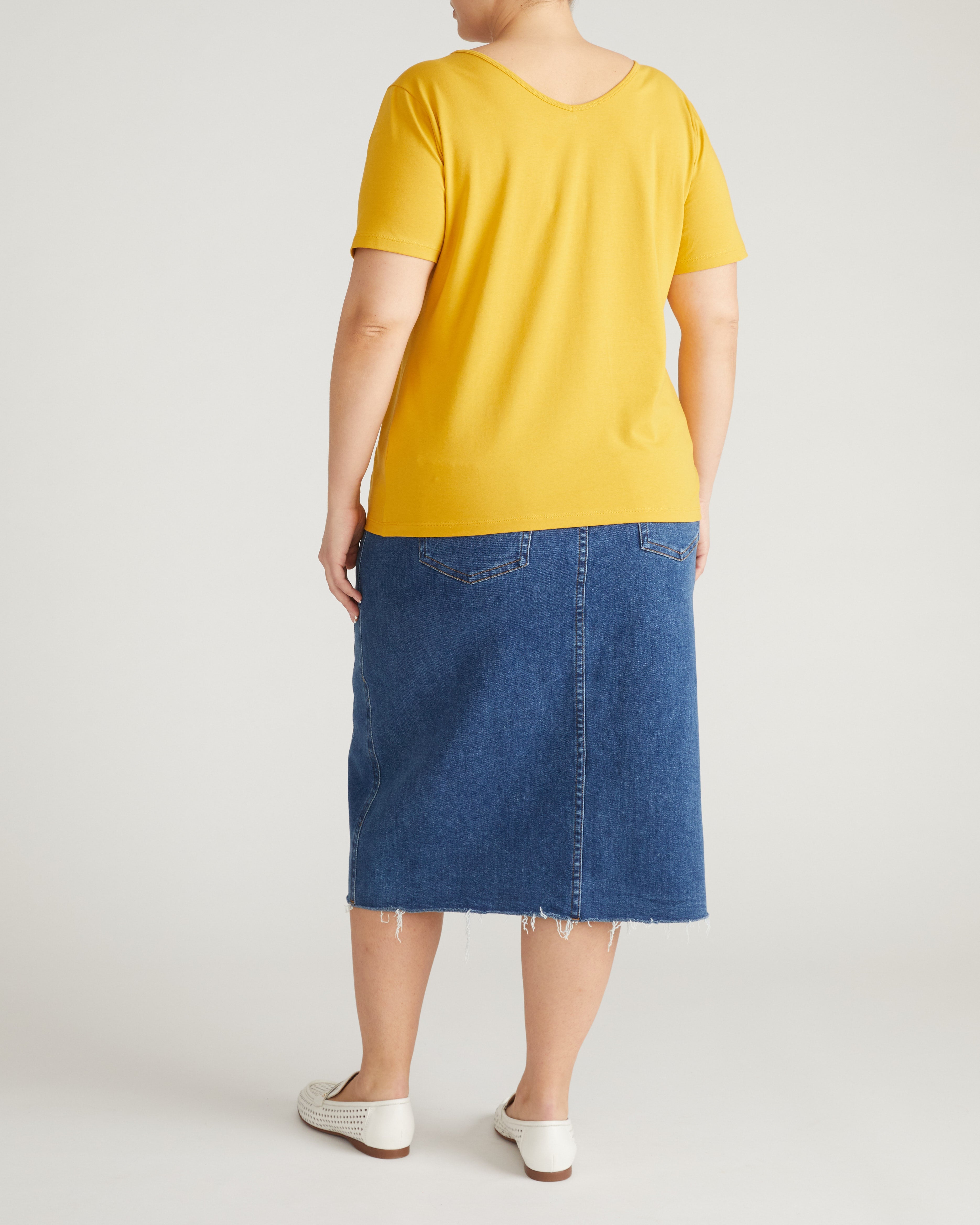 Double V Tee - Goldenrod