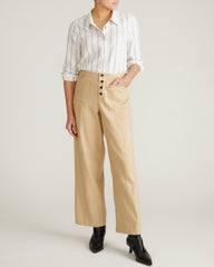 Elbe Stretch Linen Blend Shirt - Mayfair Stripe