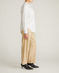Elbe Stretch Linen Blend Shirt - Mayfair Stripe