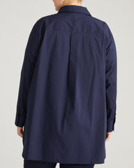 The Artist Oversized Poplin Shirt - Navy