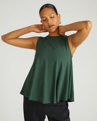 Heatwave Divine Jersey Flared Tank - Conifer