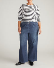 Light-As-Air Long Sleeve Crew Neck Tee - Zen Stripe