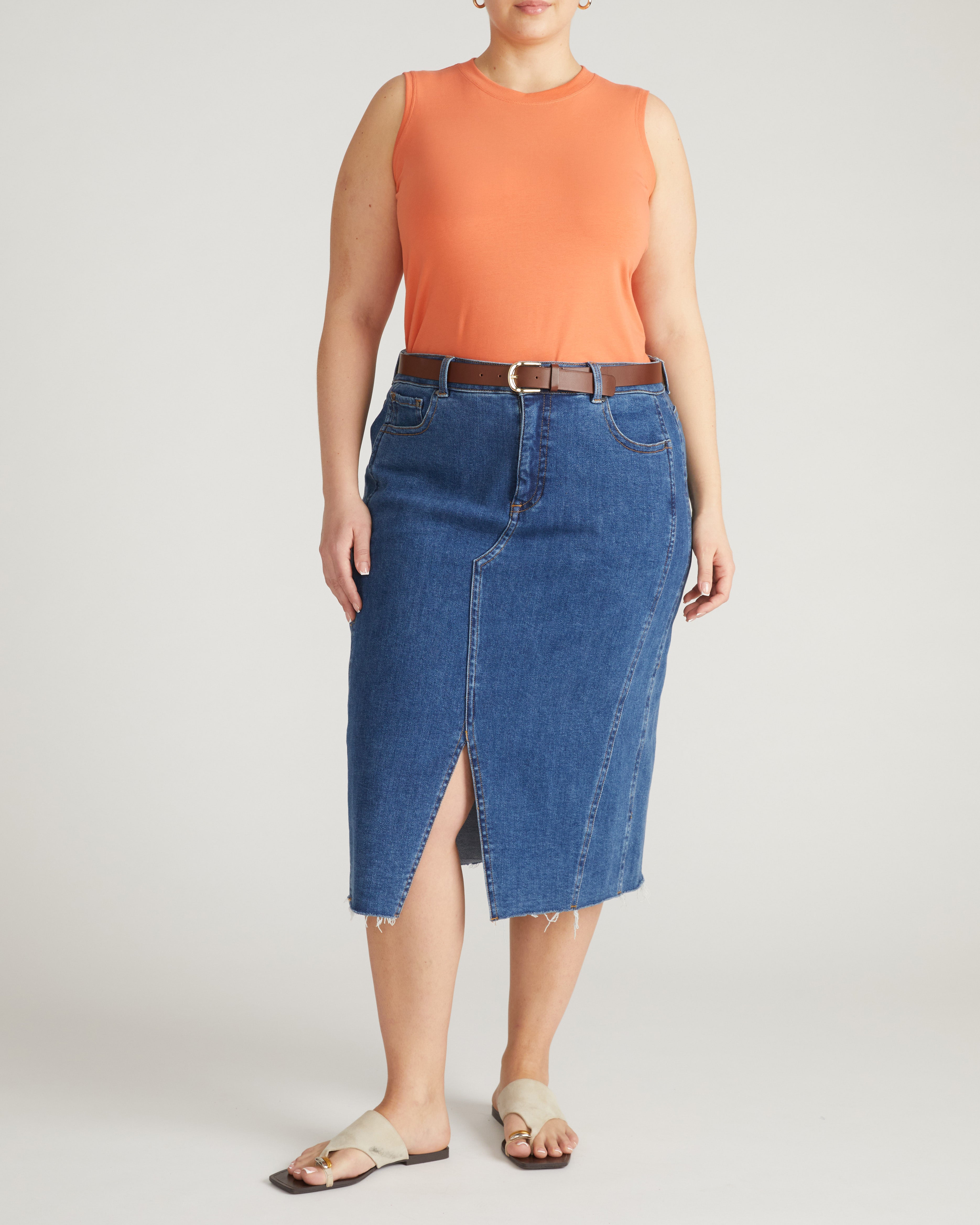 Patti Muscle Tank - Italian Orange