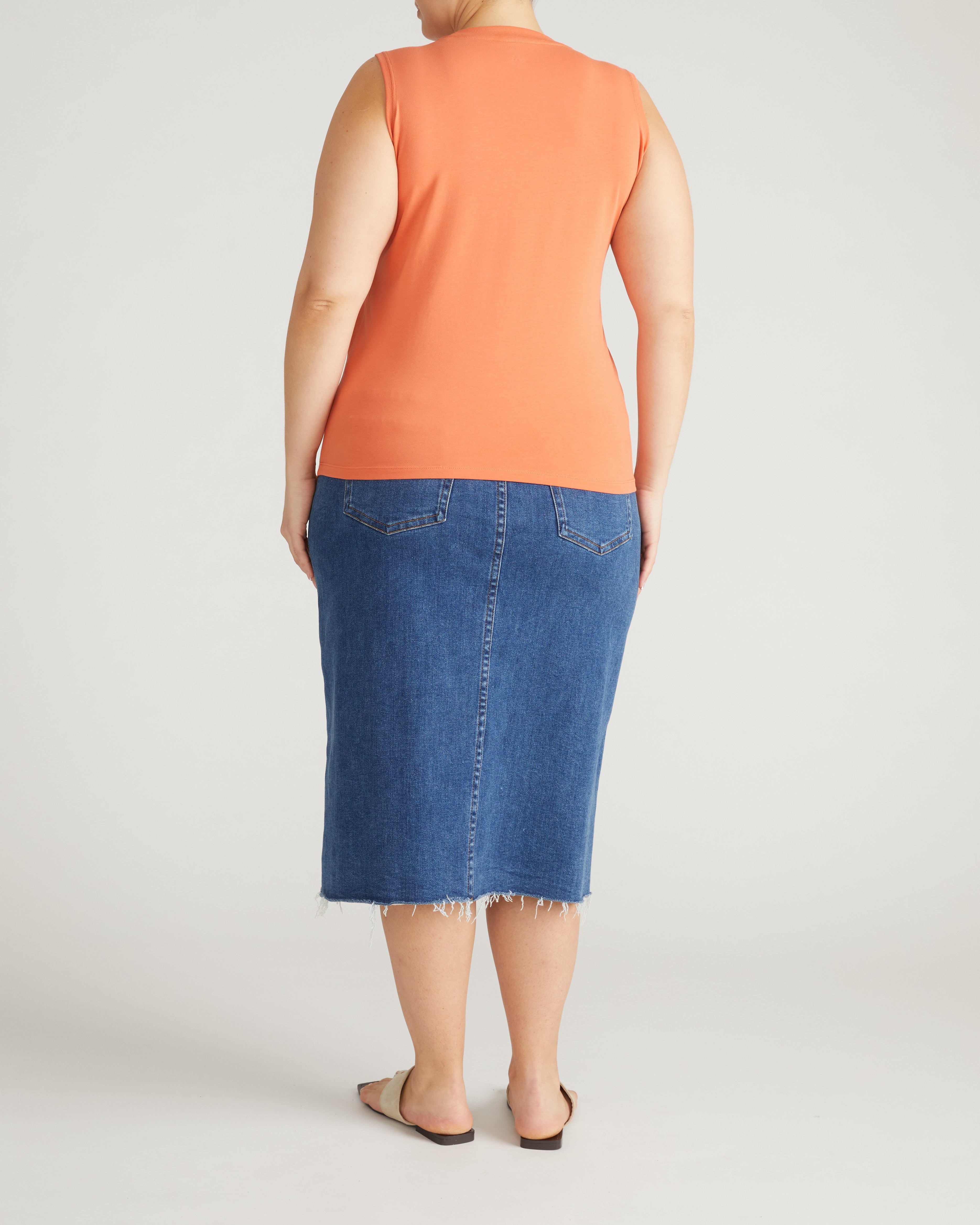 Patti Muscle Tank - Italian Orange