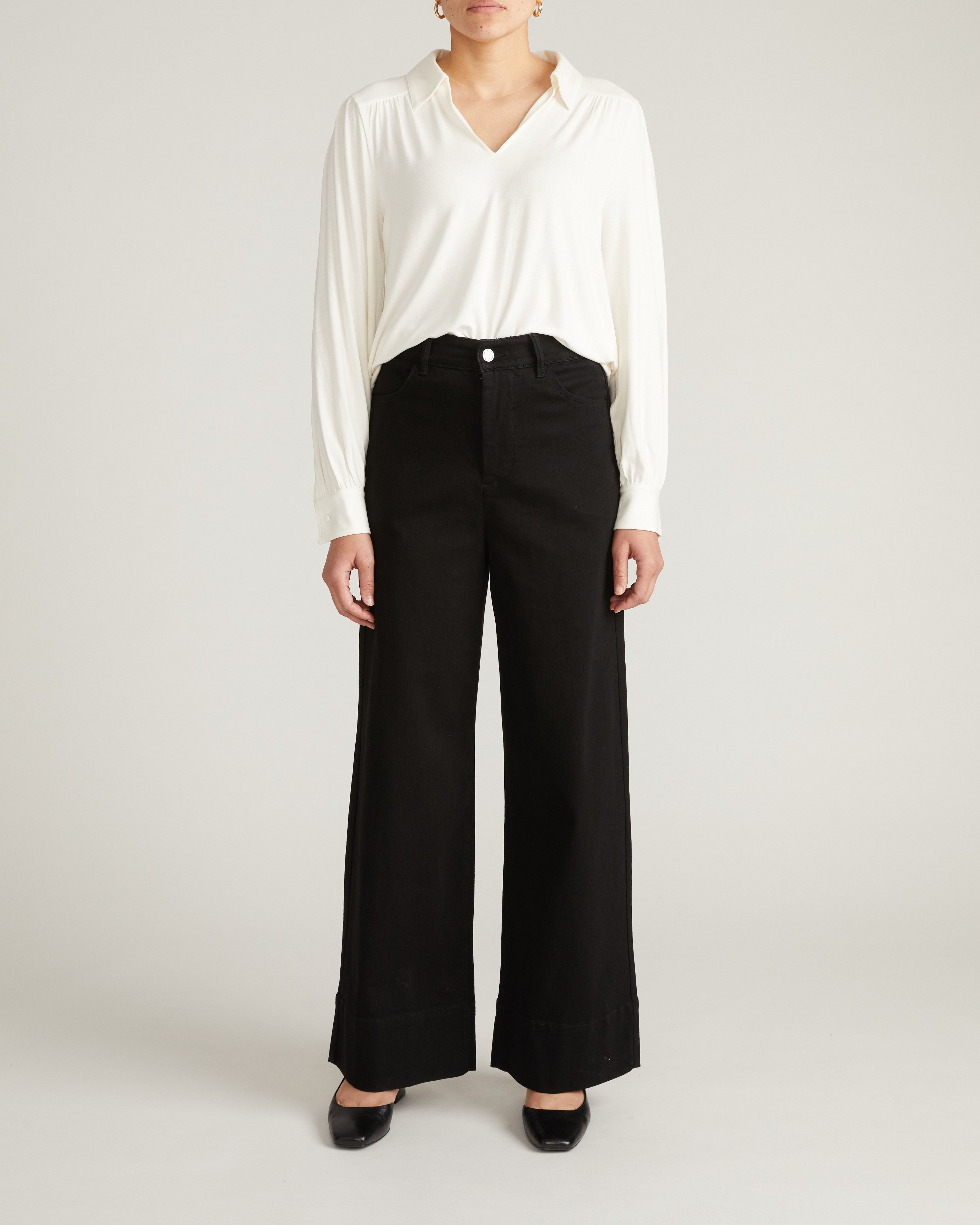Moore Liquid Jersey Blouse - White