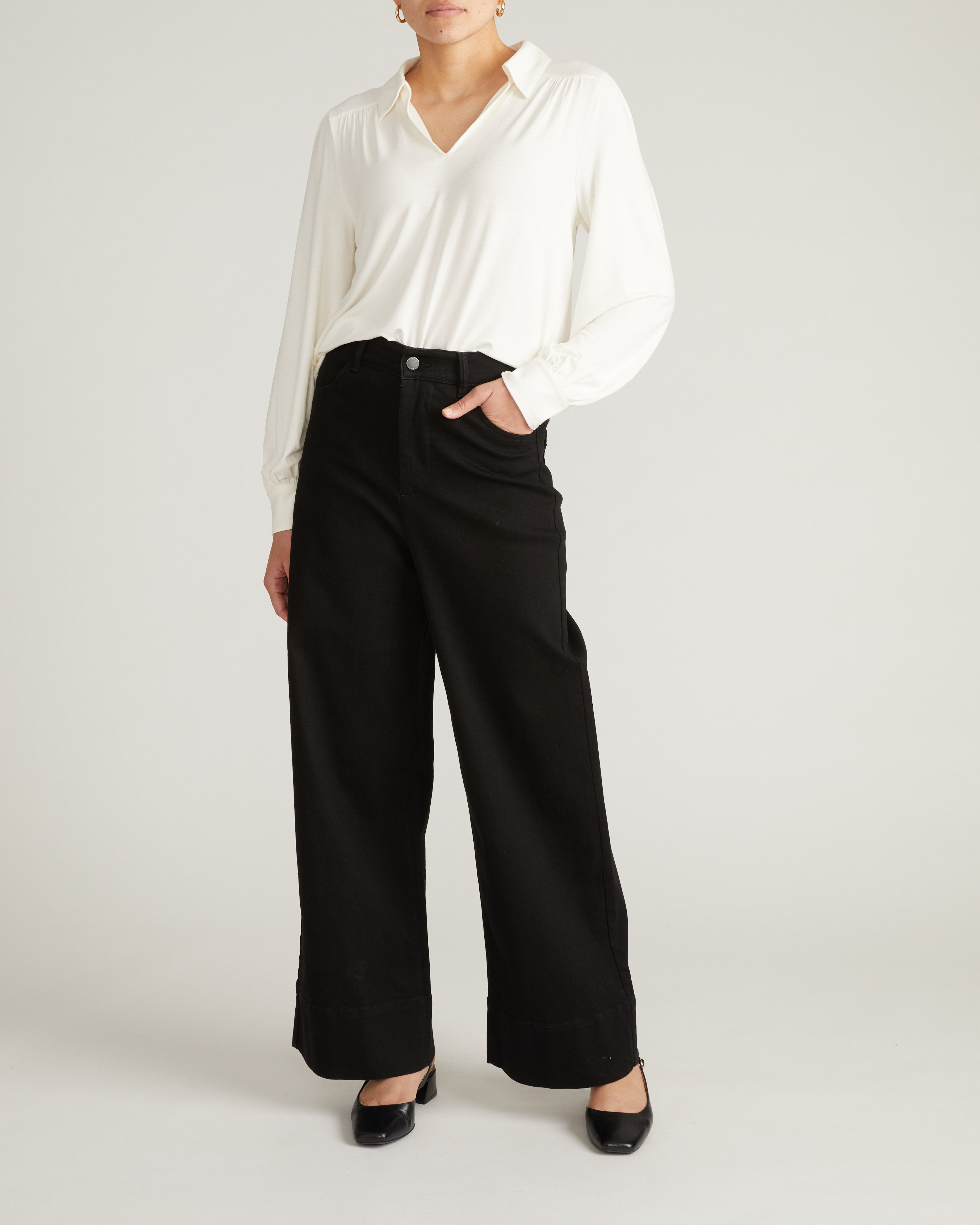 Moore Liquid Jersey Blouse - White
