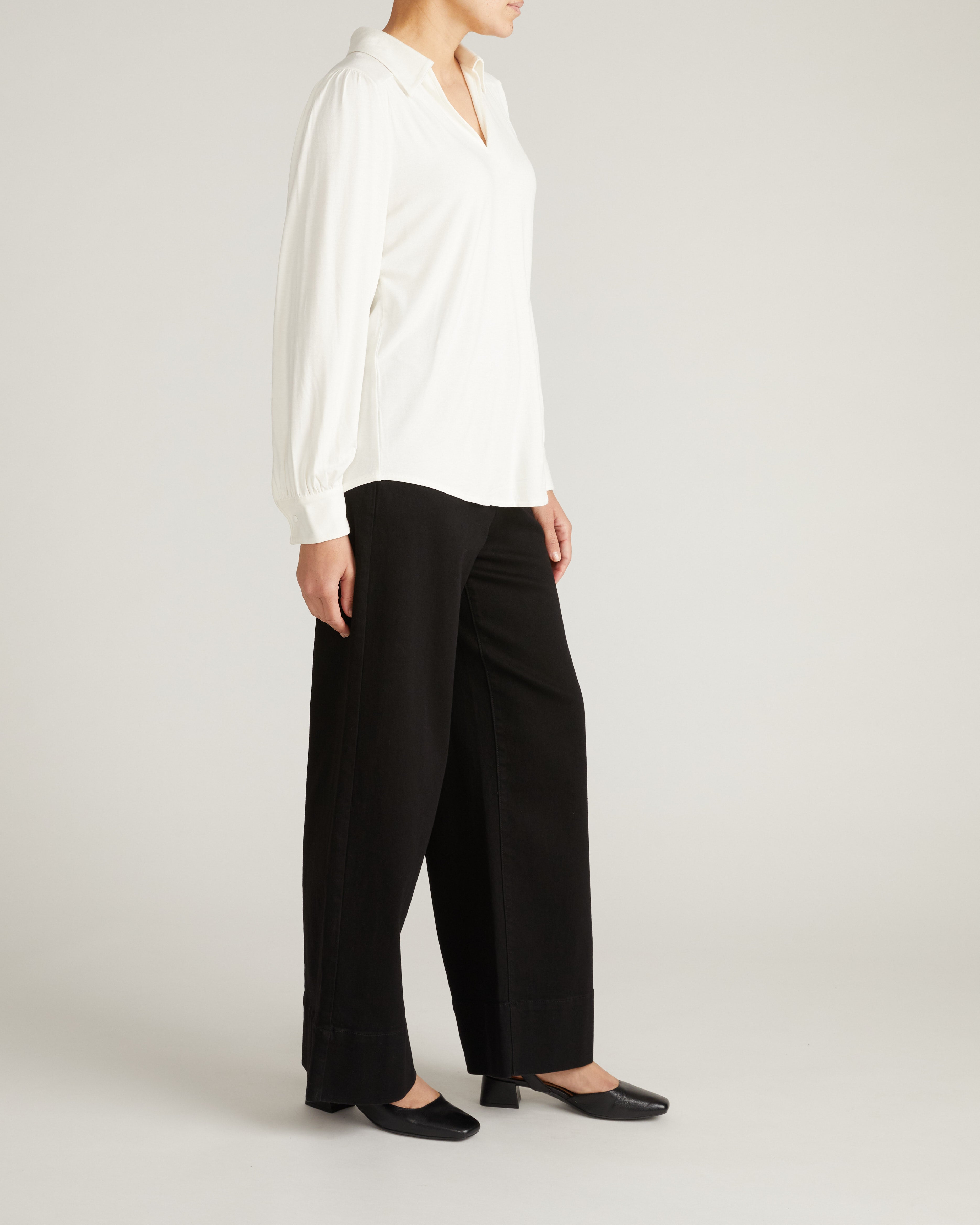 Moore Liquid Jersey Blouse - White