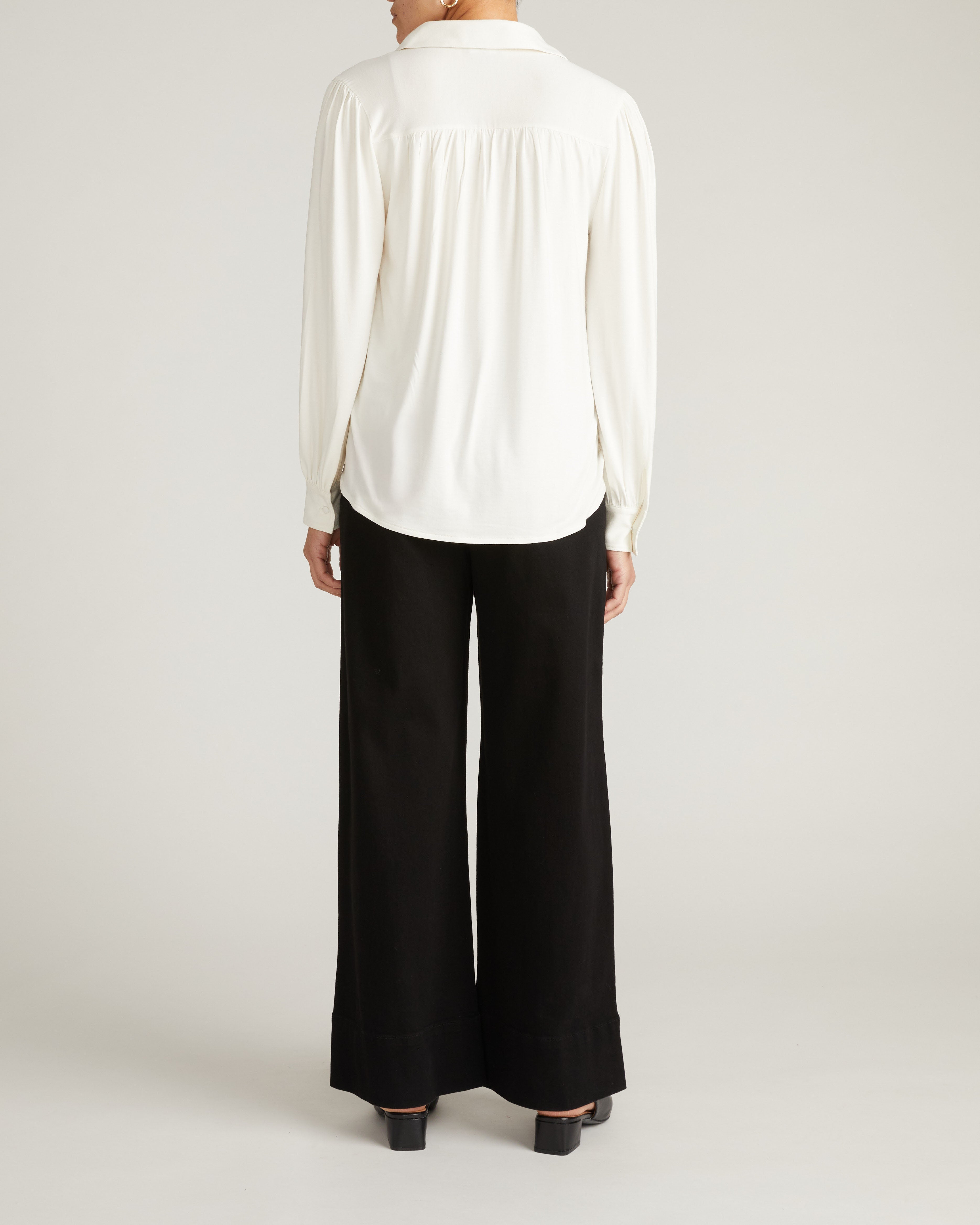 Moore Liquid Jersey Blouse - White