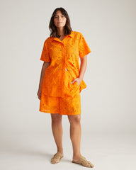 Erica Cotton Eyelet Shirt - Arancia