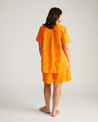 Erica Cotton Eyelet Shirt - Arancia