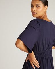 Flora Liquid Jersey Top - Midnight