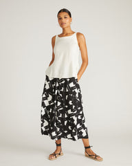 Kuki Sleeveless Linen Blend Top - Natural White