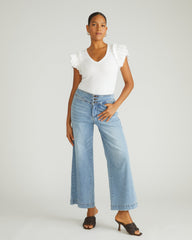 Magnolia Ribbed Top - White