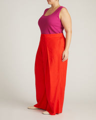Daisy Ribbed Tank - Hyper Pink