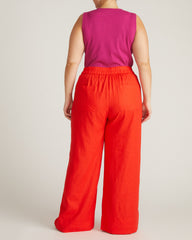 Daisy Ribbed Tank - Hyper Pink