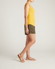 Daisy Ribbed Tank - Goldenrod