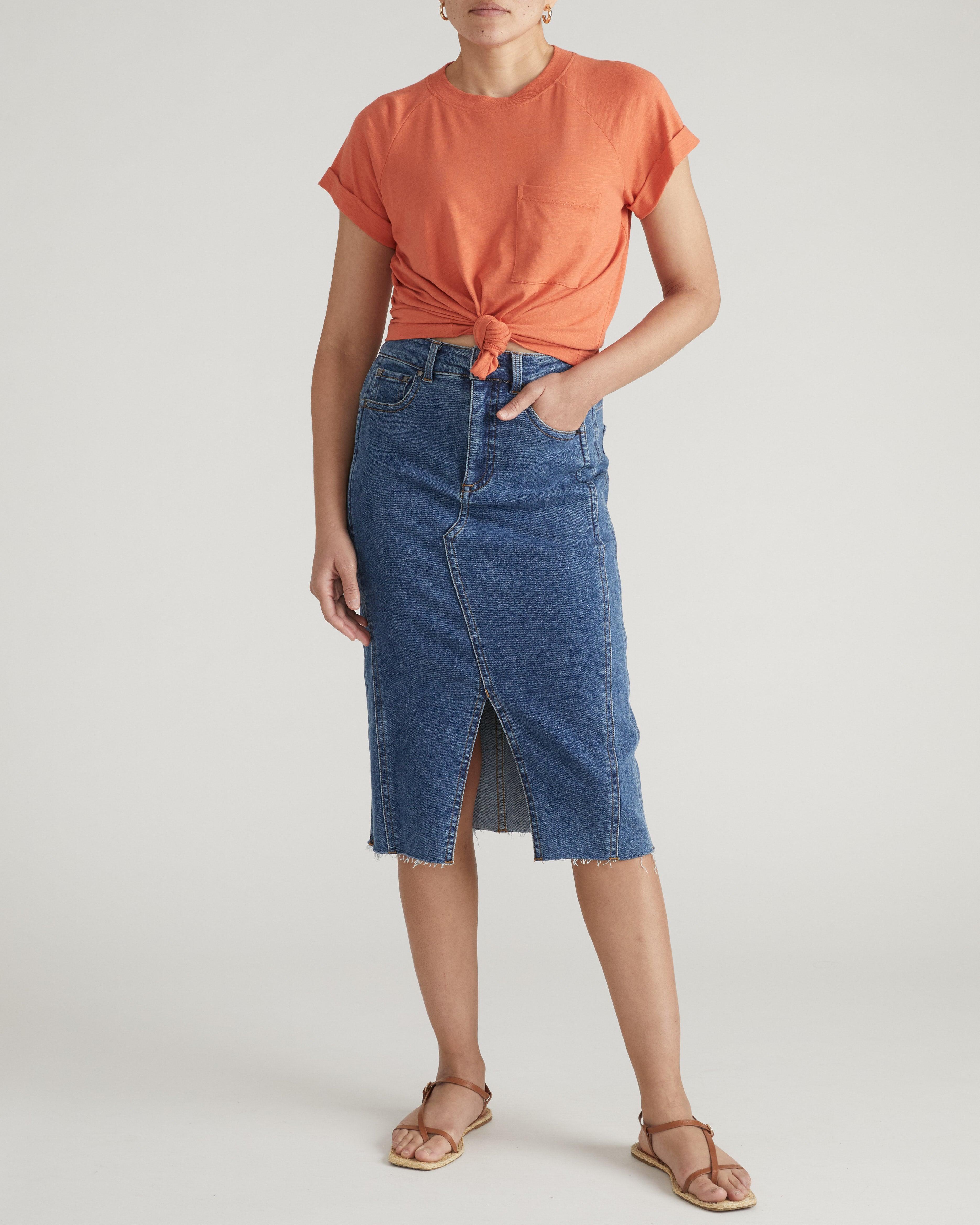 Light-As-Air Boy Tee - Italian Orange