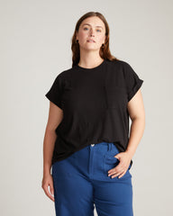 Light-As-Air Boy Tee - Black