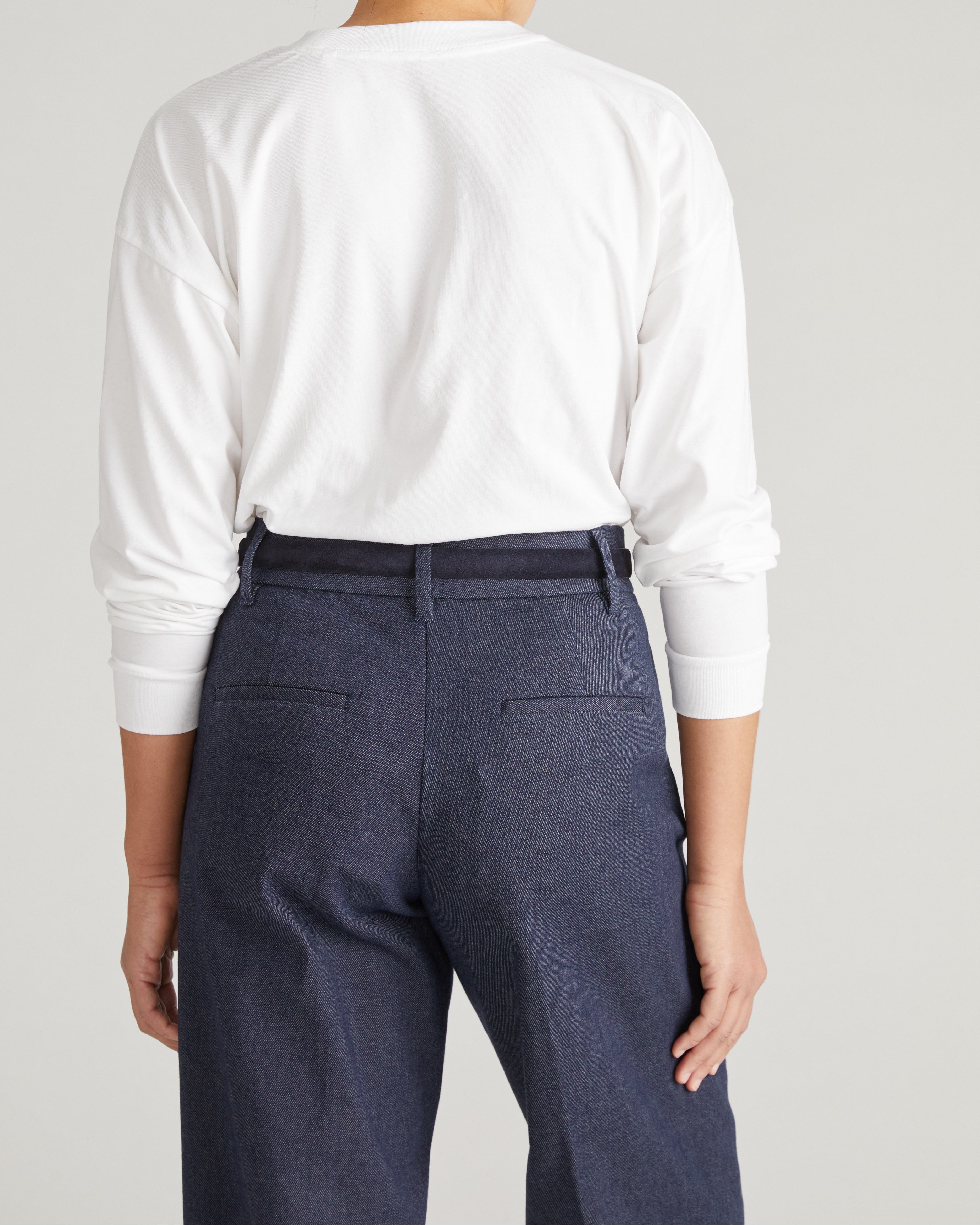Long Sleeve Relaxed Tee - White