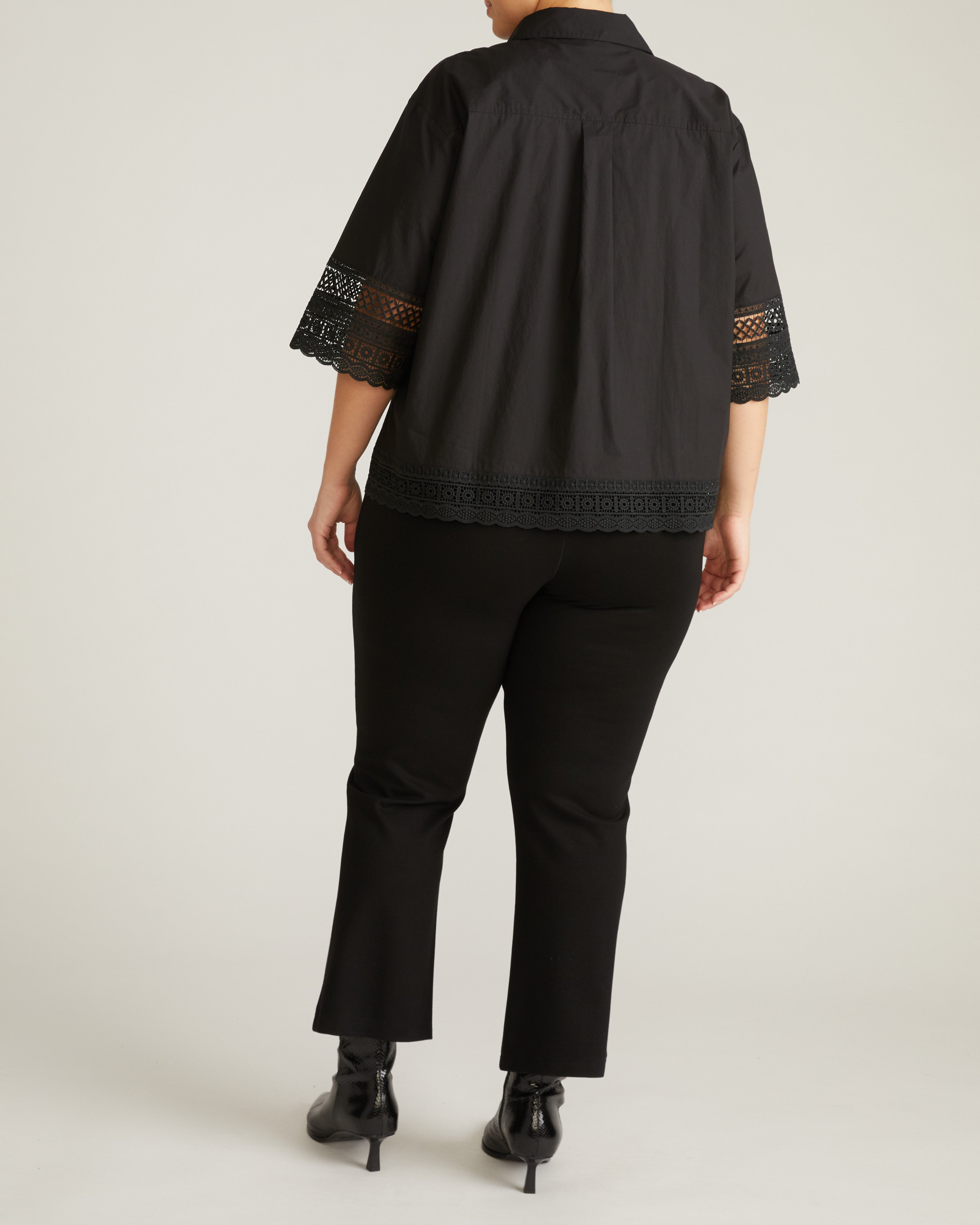 Dora Cotton Poplin Blouse - Black