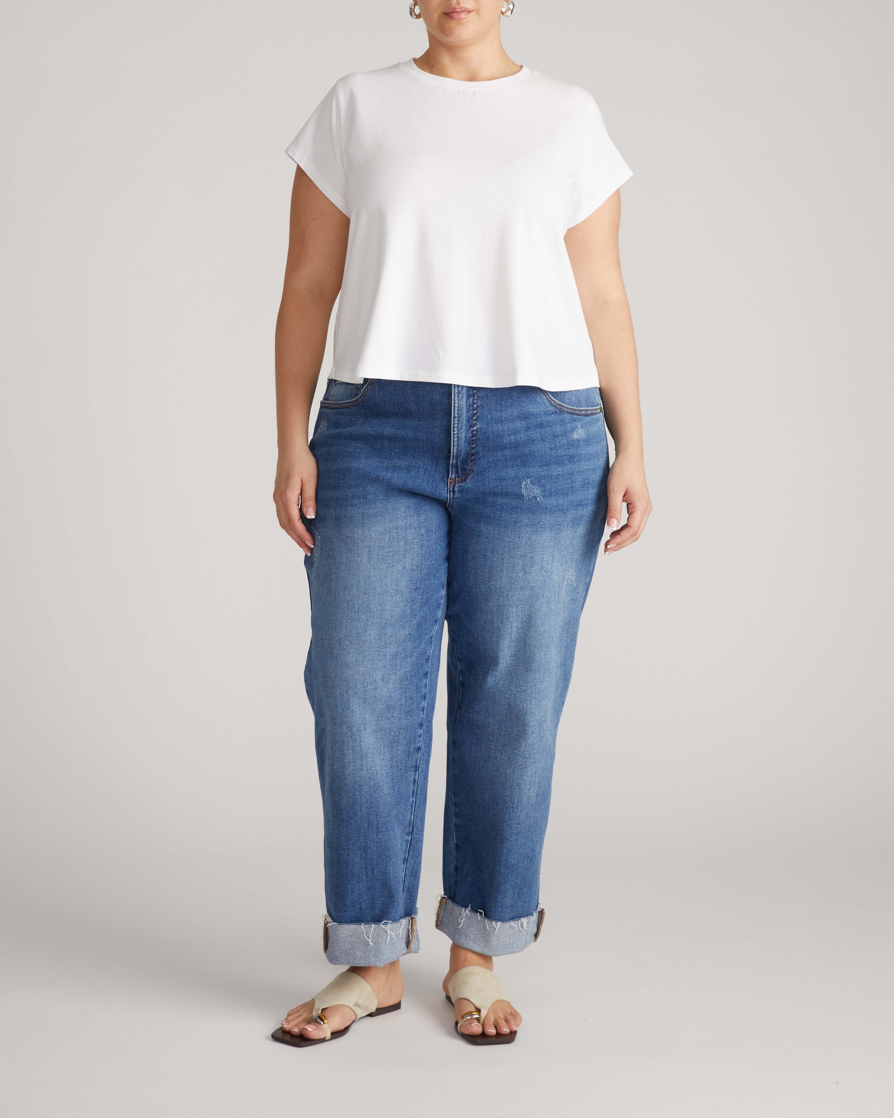 Frenchie Easy Fit Tee - White