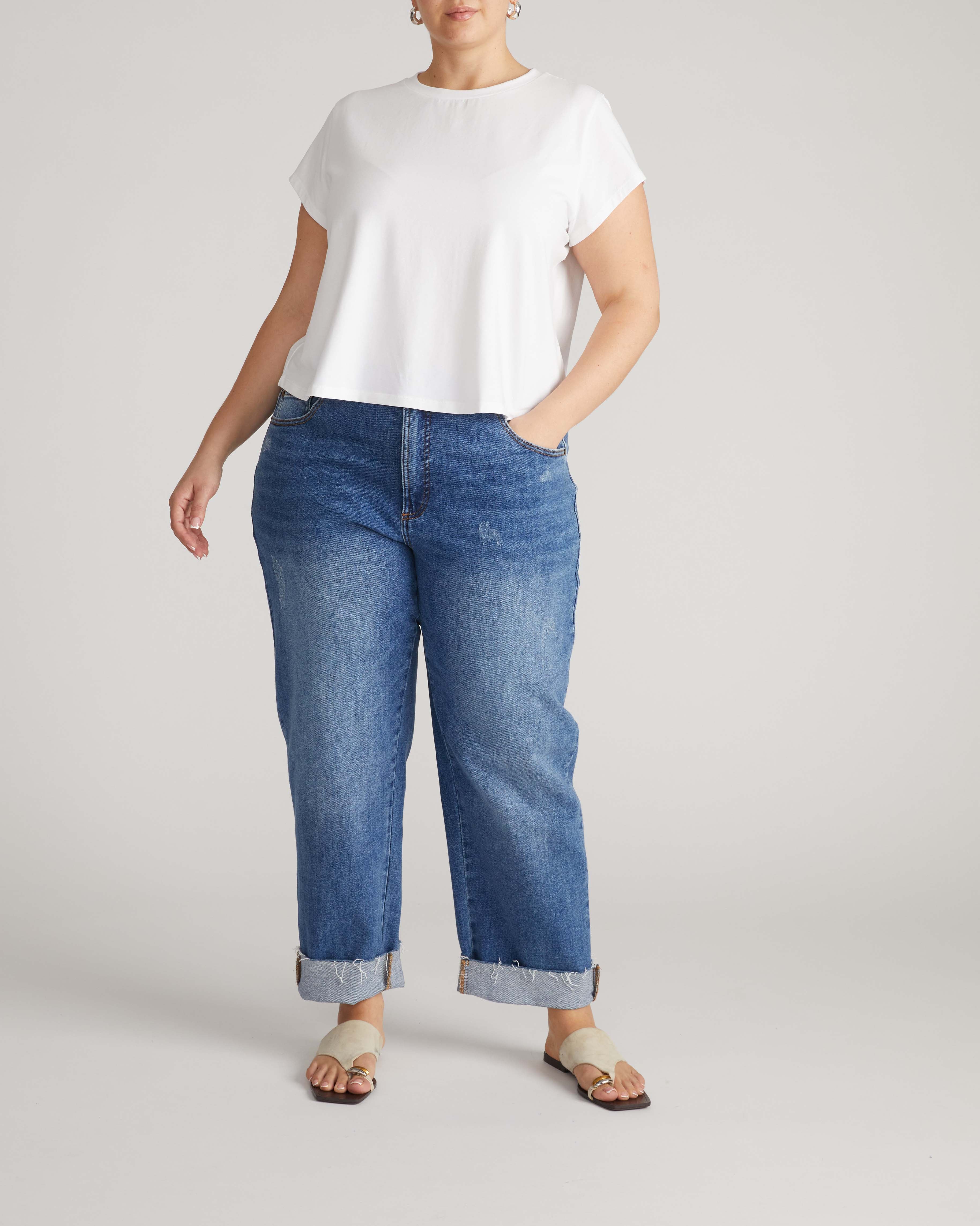 Frenchie Easy Fit Tee - White