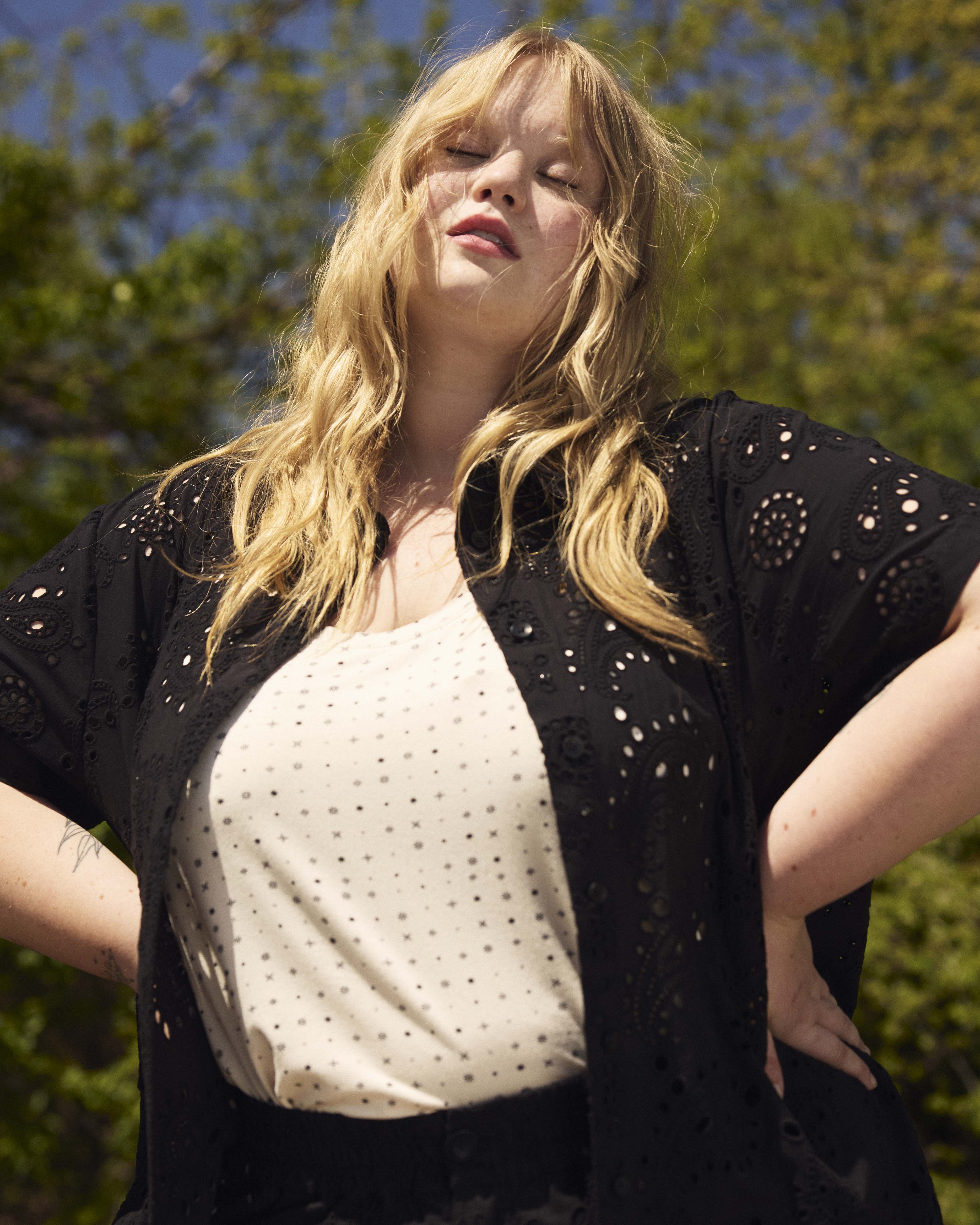 Hudson Liquid Jersey Tank - Galactic Print in Ecru