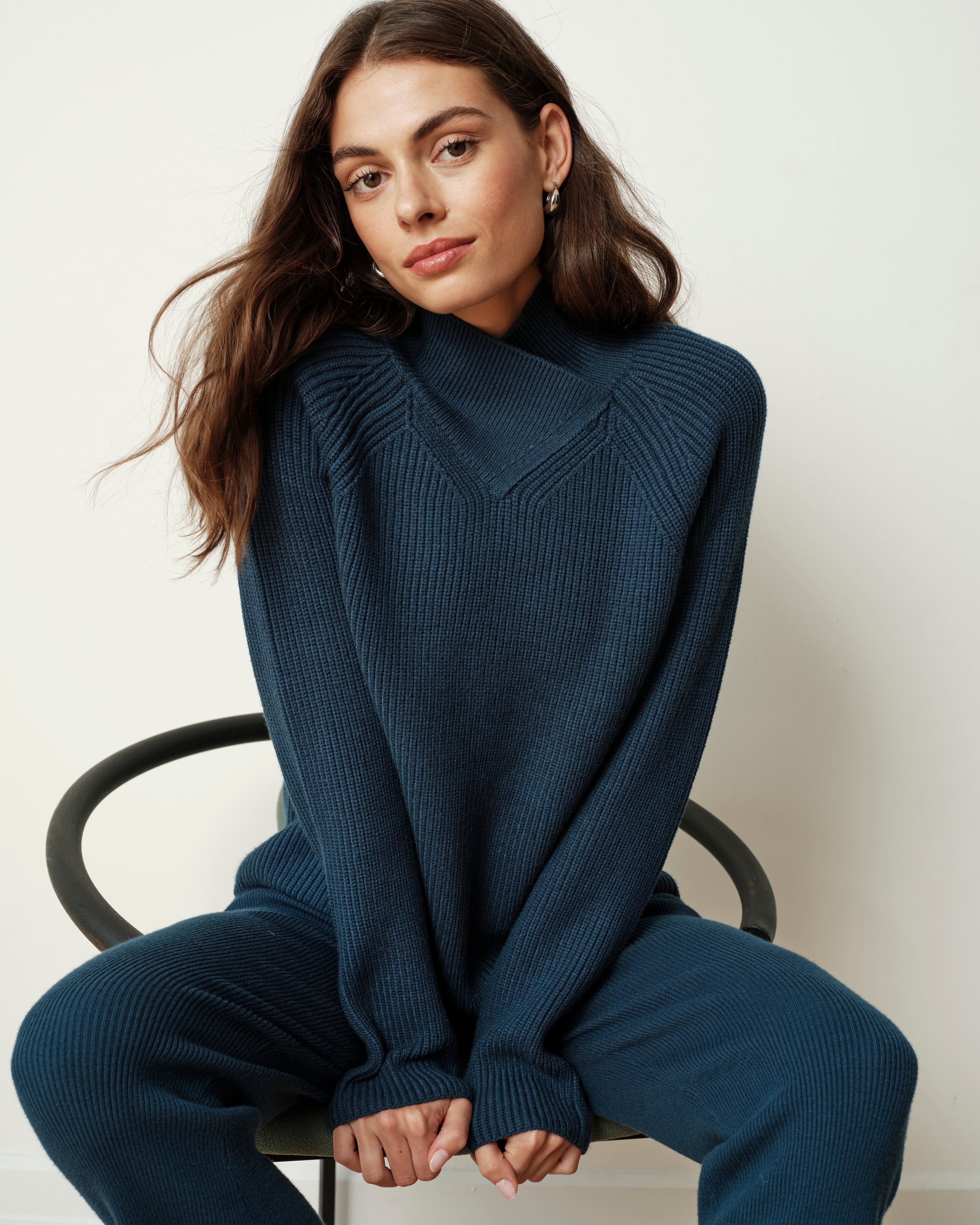 Knitted Mila Pants - Deep Teal