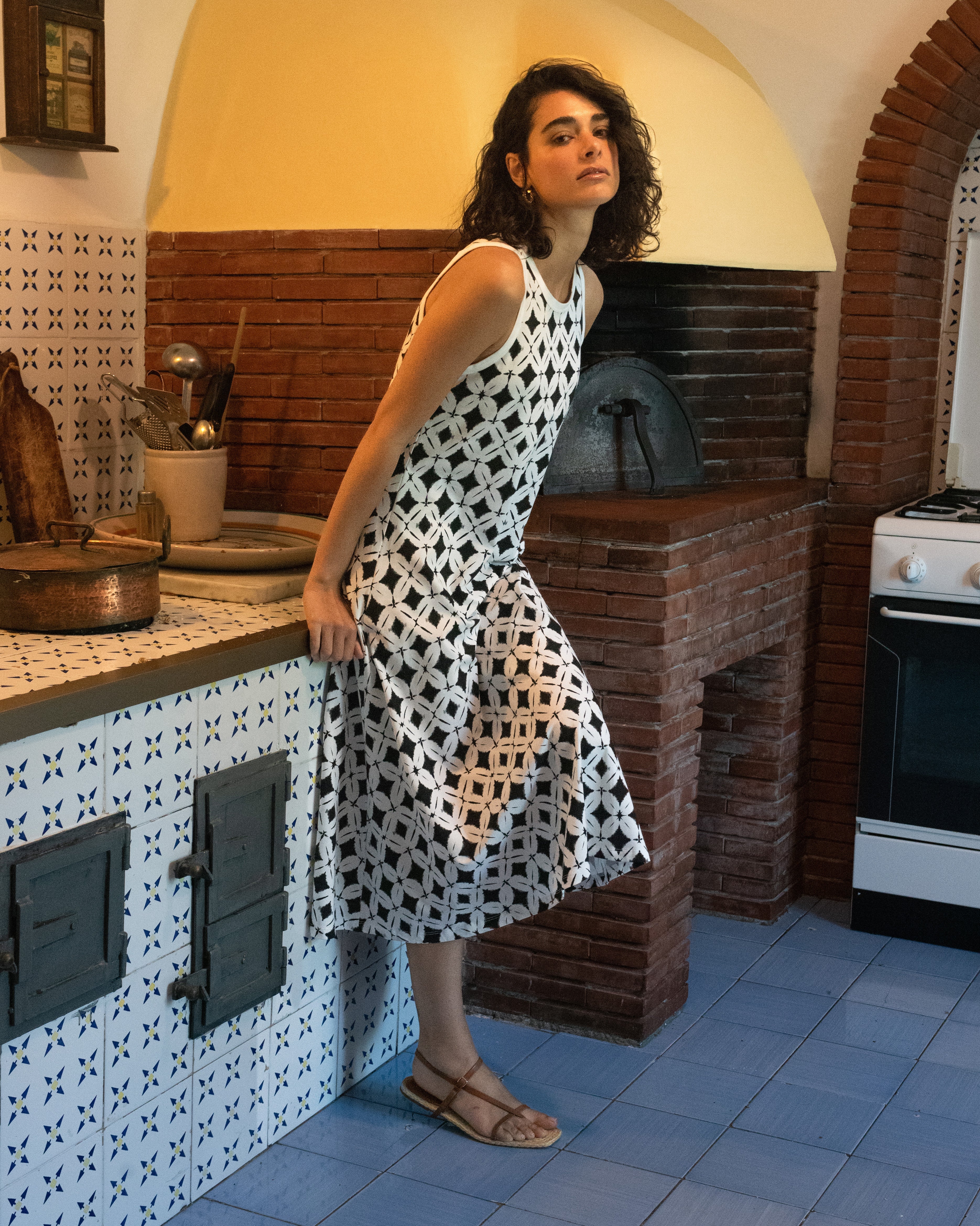 Sardinia Tank Dress - Eclipse Print