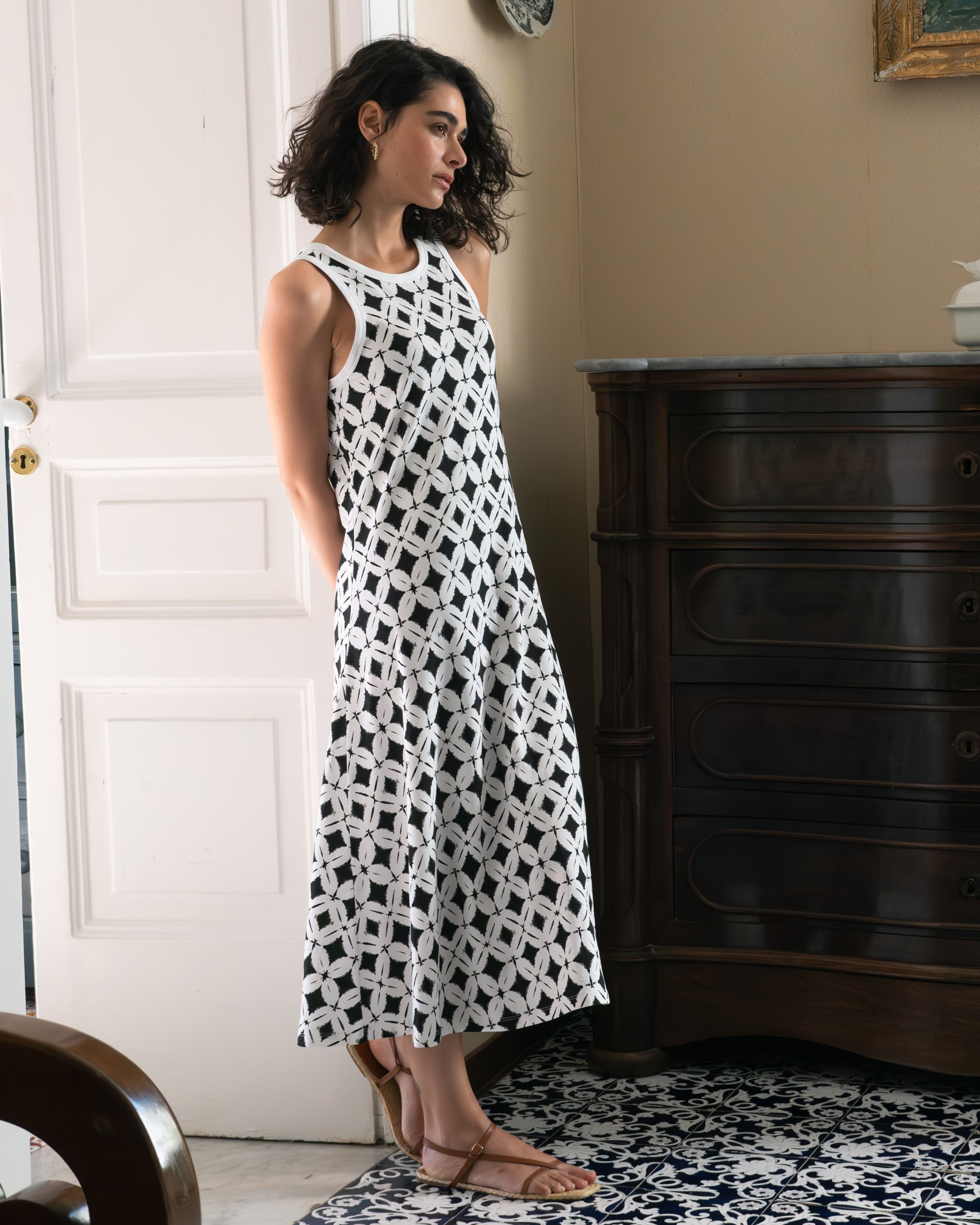 Sardinia Tank Dress - Eclipse Print