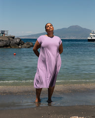 Capri Divine Jersey Flared Dress - Spring Iris