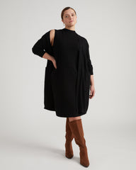 Savvy Double Knit Duster - Black