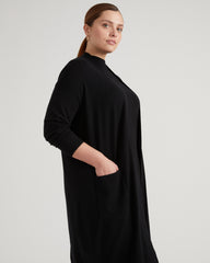 Savvy Double Knit Duster - Black