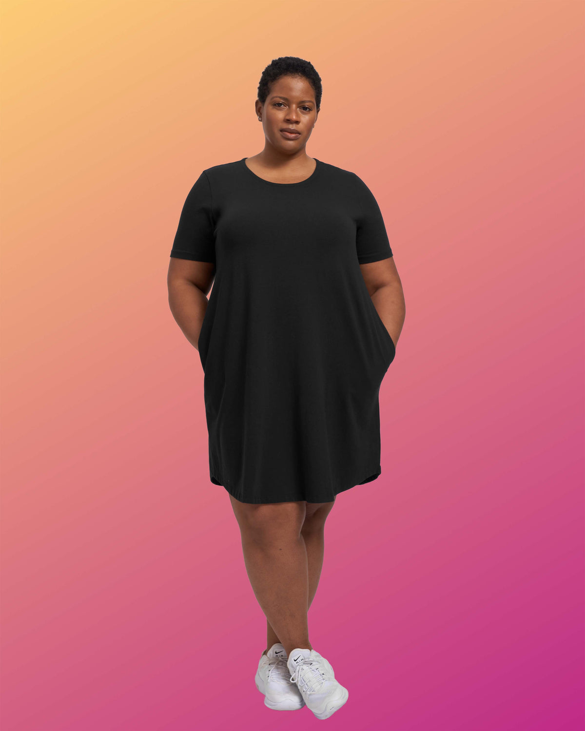 Halie T-Shirt Dress - Black